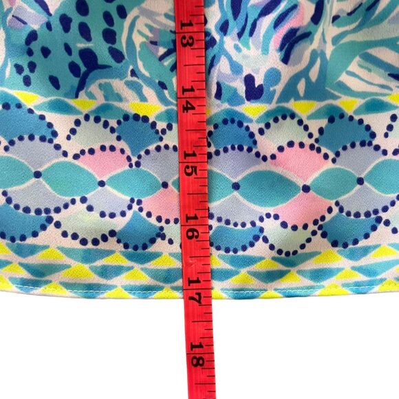 Lilly Pulitzer Women's Lizzie Top Bermuda Blue Fishful Thinking Engineer… - Picture 12 of 13